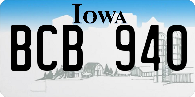 IA license plate BCB940