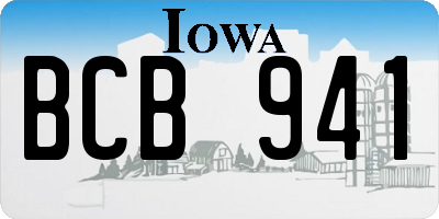 IA license plate BCB941