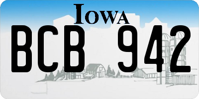 IA license plate BCB942