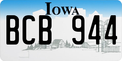 IA license plate BCB944