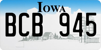 IA license plate BCB945