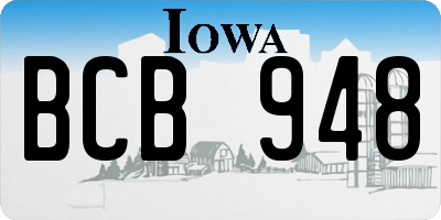 IA license plate BCB948