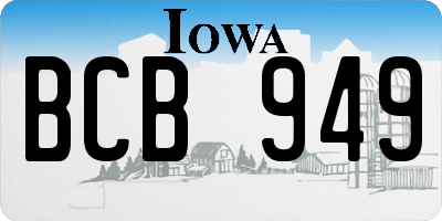 IA license plate BCB949