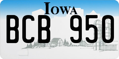 IA license plate BCB950