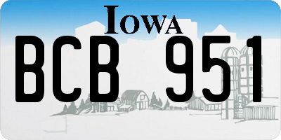 IA license plate BCB951