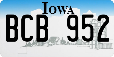 IA license plate BCB952