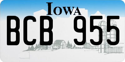 IA license plate BCB955