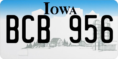 IA license plate BCB956