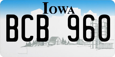 IA license plate BCB960