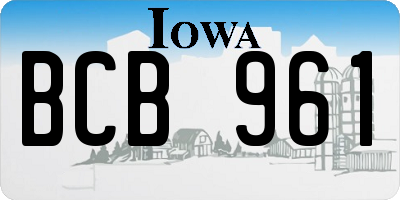 IA license plate BCB961