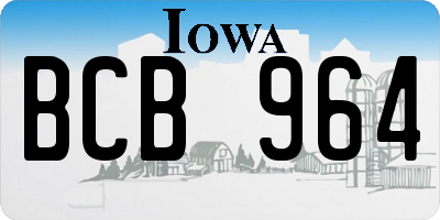 IA license plate BCB964