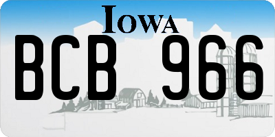 IA license plate BCB966