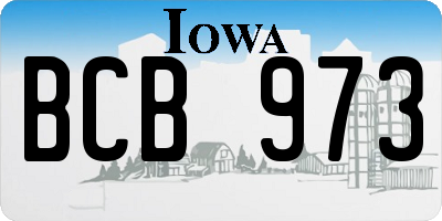 IA license plate BCB973