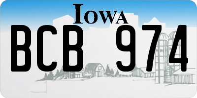 IA license plate BCB974