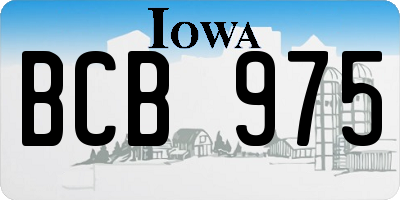 IA license plate BCB975