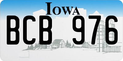 IA license plate BCB976