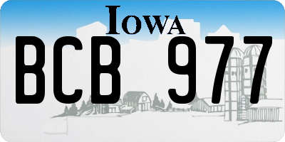 IA license plate BCB977