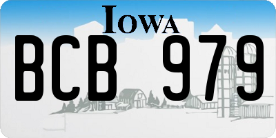 IA license plate BCB979