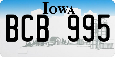 IA license plate BCB995