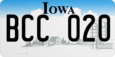 IA license plate BCC020