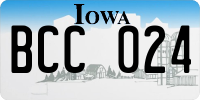 IA license plate BCC024
