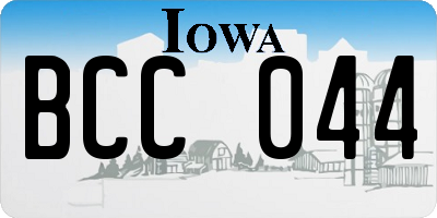 IA license plate BCC044