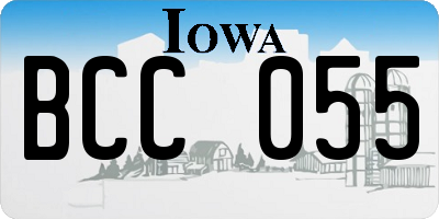 IA license plate BCC055