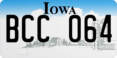 IA license plate BCC064