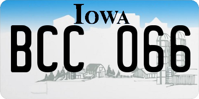 IA license plate BCC066