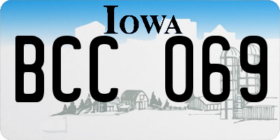 IA license plate BCC069