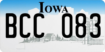 IA license plate BCC083