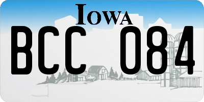 IA license plate BCC084