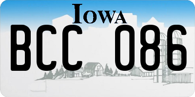 IA license plate BCC086