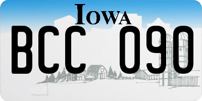 IA license plate BCC090