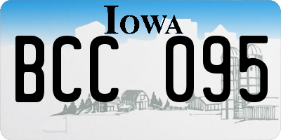 IA license plate BCC095