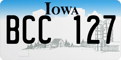IA license plate BCC127