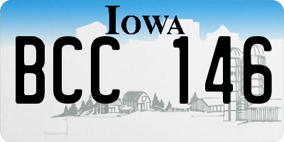 IA license plate BCC146