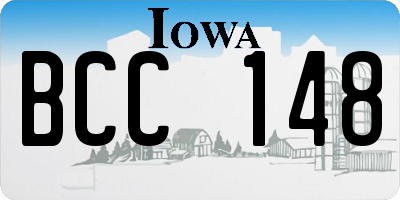 IA license plate BCC148