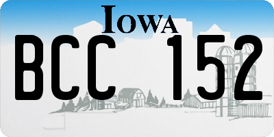 IA license plate BCC152
