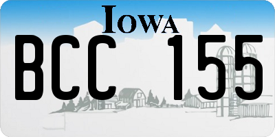 IA license plate BCC155
