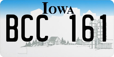 IA license plate BCC161