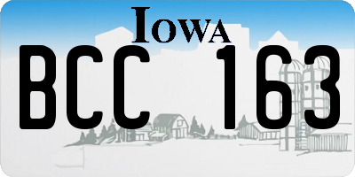 IA license plate BCC163