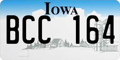 IA license plate BCC164