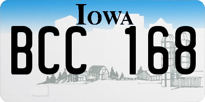 IA license plate BCC168