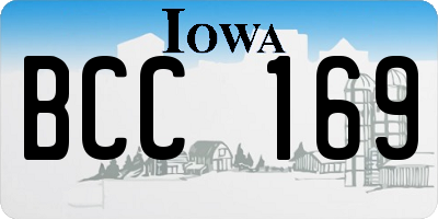 IA license plate BCC169