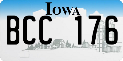 IA license plate BCC176