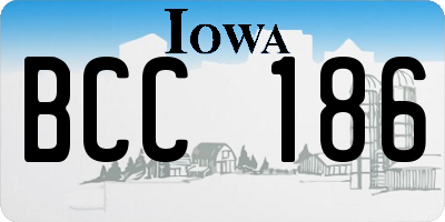 IA license plate BCC186