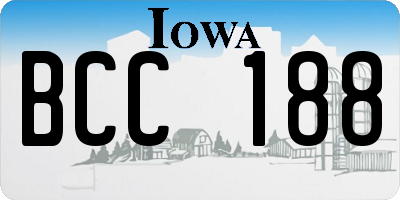 IA license plate BCC188