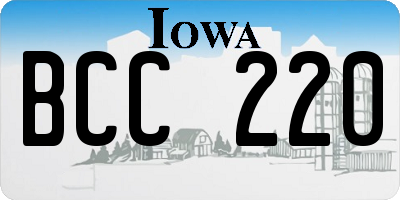 IA license plate BCC220