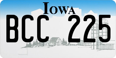 IA license plate BCC225